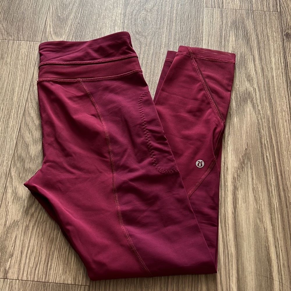 LULULEMON Maroon Leggings - Picture 4 of 17